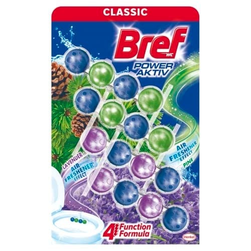 Bref Power Active Çam ve Lavanta Kokulu 4'lü Klozet Bloğu 4 x 50 g, Çam & Lavanta 4