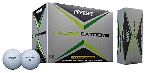 Bridgestone Golf Precept Laddie Extreme Golf Topları, 24'lü Paket, Beyaz, 2017