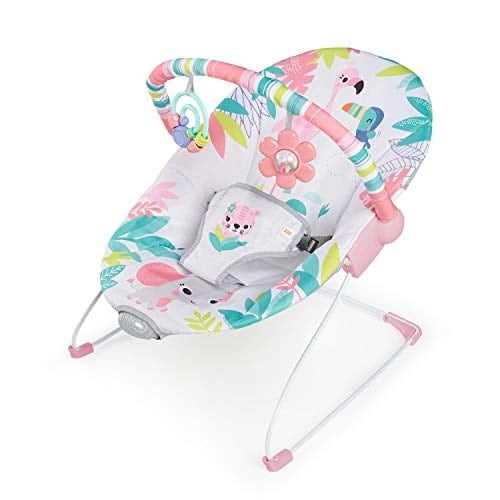 Bright Starts Flamingo Vibes 3 Noktalı Emniyet Kemeri Titreşimli Salyangoz ve Oyuncak Barı 0-6 Ay