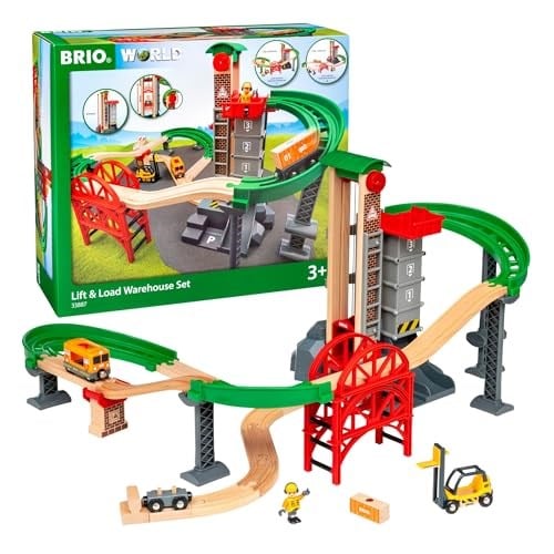 Brio Lift & Load Warehouse, Kaldırma ve Yükleme Depo Oyuncak Seti - Seçenekler: Lift & Load Warehouse, Crossing Signal...