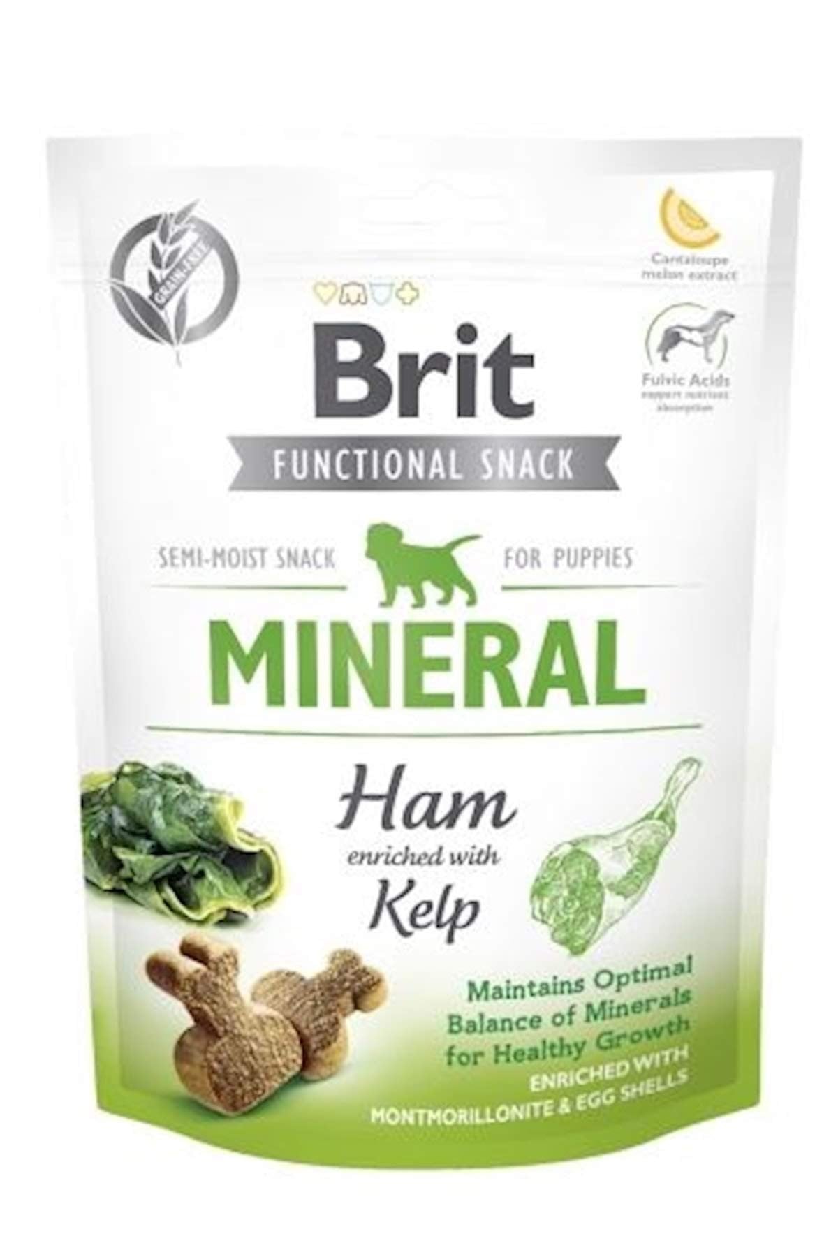 Brit Care Functional Snack Sağlıklı Büyümeyi Desteklemek İçin, Tahılsız, Jambon Ve Yosunlu, Fonksiyonel Yavru Köpek Ödülü, 150 g