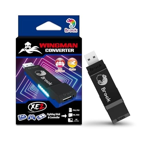 Brook Wingman XE 2 Dönüştürücü - PS, Anahtar Konsolları ve PC için İkisi Bir Arada Kablosuz Kontrol Adaptörü, Remap ve Ayarlanabilir Turbo Destekler