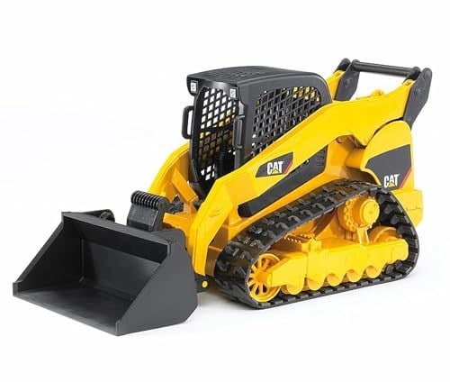Bruder - Caterpillar Paletli Yükleyici Ölçekli Model | Şantiyeler, çiftlik, inşaat aracı, ölçek 1:16 için ön adaptörlü şarj cihazı