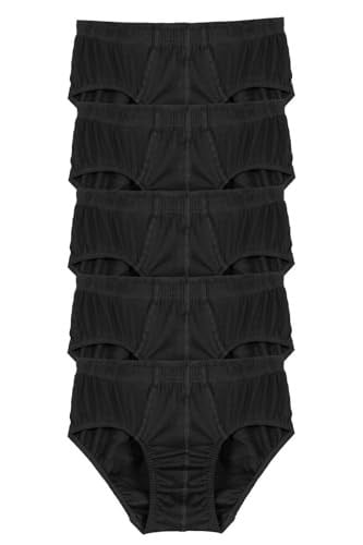 BSM 5'li Erkek%100 Pamuklu Yumuşak Nefes Alabilen Ribana Külot (3XL, Siyah)