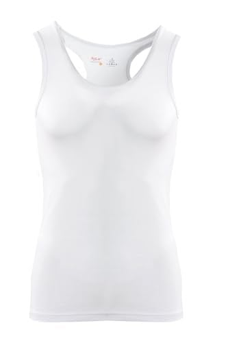 BSM Erkek Beyaz Modal Yumuşak Nefes Alabilen Sporcu Atlet (M, Beyaz)