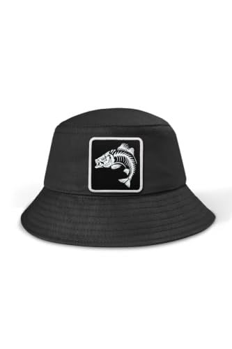 Bucket Balık Logolu Siyah Şapka
