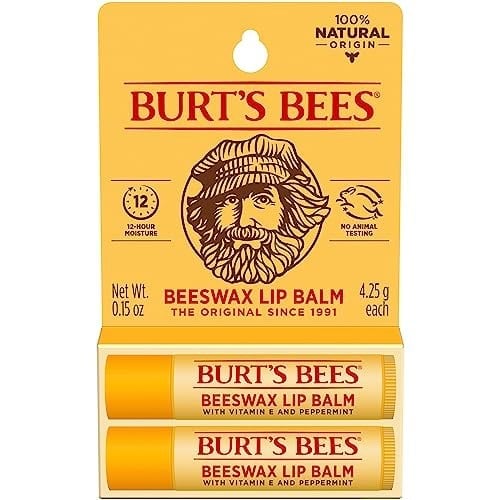 Burts Bees Beeswax Lip Balm 2li