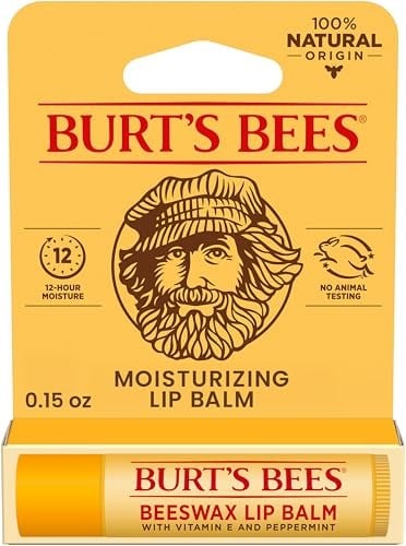 Burt's Bees%100 Doğal Balmumlu Dudak Balsamı, 0,15 oz