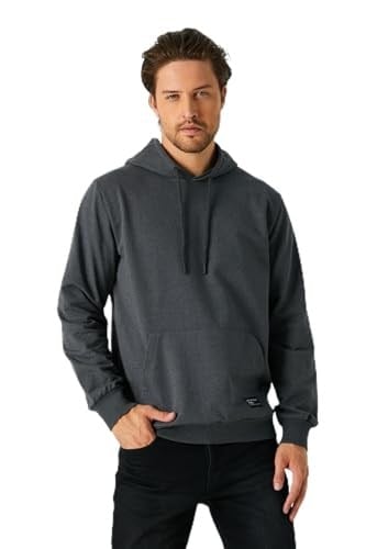 BY COMEOR Erkek Basic Kapüşonlu Regular Fit Normal Kesim 2 İplik Kumaş Günlük Sweatshirt