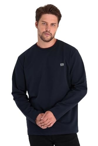 BY COMEOR Erkek Çift Bisiklet Yaka Baskı Detaylı Standart Rahat Kesim Sweatshirt CMRE72