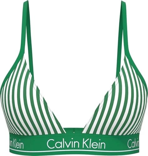 CALVIN KLEIN CALVIN KLEIN Kadın Yeşil-Beyaz Bikini Üstü LV00Q61208 4ZF - Seçenekler: X-Small, Small