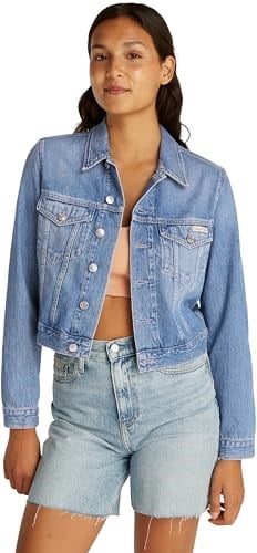 Calvin Klein CROPPED 90'S DENIM TRUCKER Ceket Kadın
