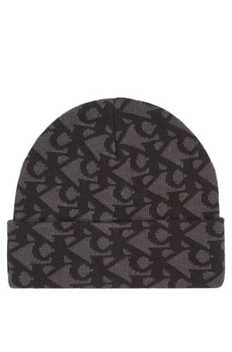 Calvin Klein Jeans Erkek Şapka AOP Beanie, Siyah, Tek Beden