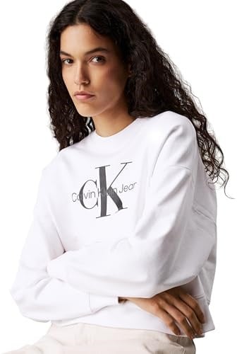 Calvin Klein LS MNLG FRNCH TRRY R Sweatshirt Kadın