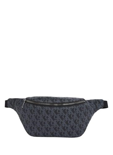 Calvin Klein MATTE AOP SQ WAISTBAG 38 Erkek Çanta, Siyah, Tek Beden
