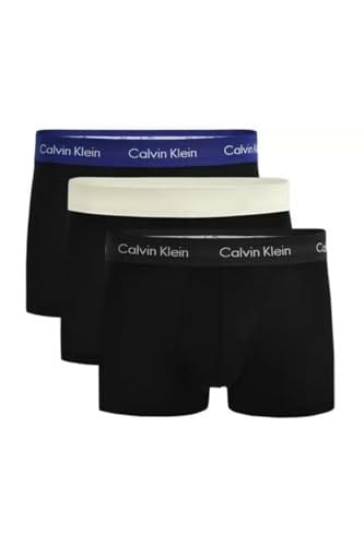 Calvin Klein Paket 3 Boxer Erkek Tripack CK Ürün UU2664G Low Rise Trunk, H4X B.ptm Gry, spc blu, vprs Gry WBS, S, H4x B.ptm Gry, Spc Blu, Vprs Gry Wbs, S