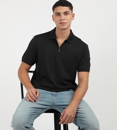 Calvin Klein SMOOTH COTTON WELT ZIP POLO Polo T-shirt Erkek