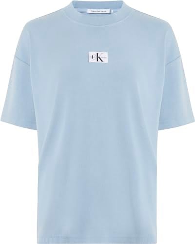 Calvin Klein WASHED RIB LABEL BOYFRIEND TEE T-shirt Kadın