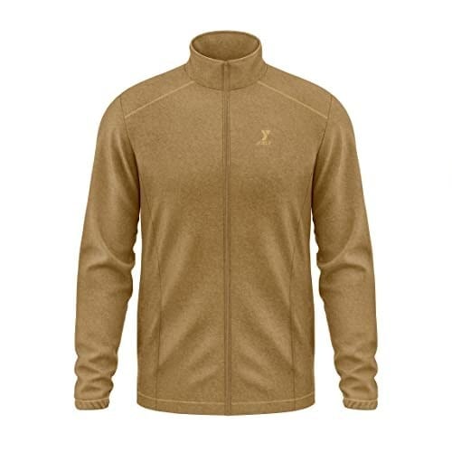 Camel Tam Fermuarlı Unisex Polar