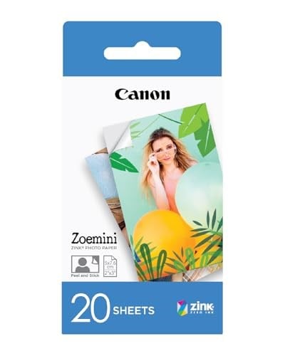 Canon ZINK PAPER Fotoğraf Kağıdı (20 Adet) - Seçenekler: 20'li, 50'li