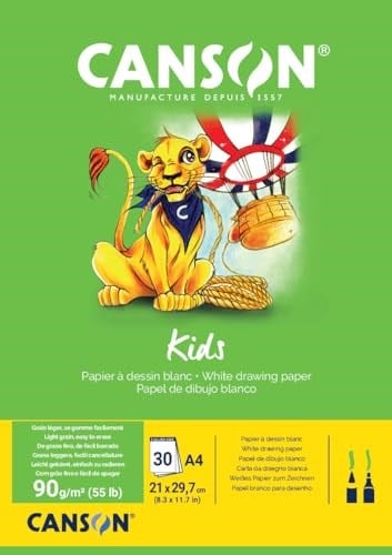 Canson 400015583 Hobi, çizim kağıdı, A4, beyaz