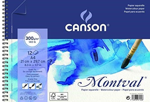 Canson Montval Eskiz ve Resim Defteri, Spiralli, 12 Sayfa, A4, 300G
