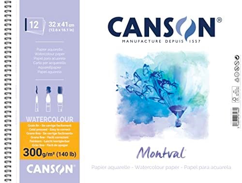 Canson Montval Eskiz ve Resim Defteri, Spiralli, 12 Sayfa, 32X41, 300G
