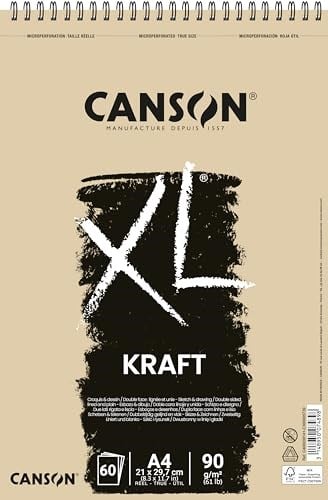 Canson Spp Canxl Kraft 60S A4 90G Brun Kraft Blok - Seçenekler: DIN A5, 210 x 309 mm, 297 x 432 mm