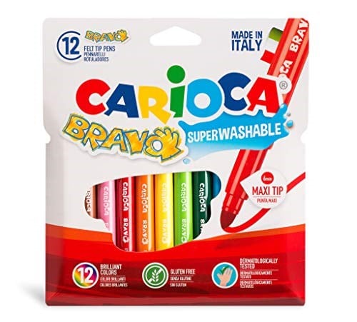 Carioca Bravo Süper Yıkanabilir Keçeli Boya Kalemi 12'li