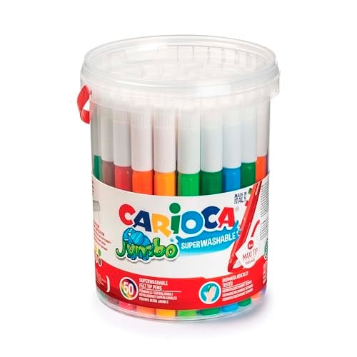Carioca Jumbo Süper Yıkanabilir Keçeli Boya Kalemi 50'Li