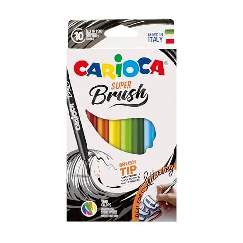 Carioca Super Brush Fırça Uçlu Keçeli Boya Kalemi 10'Lu,Nisan 2018