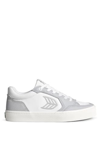 Cariuma Vallely Leather Accents Beyaz - Gri Deri Sneaker Ayakkabı, 421401W62W