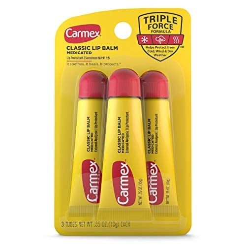 Carmex Orijinal Lezzet Nemlendirici Dudak Balsamı Tüp Değer Paketi, 0,35 Ounce (3 Sayı)