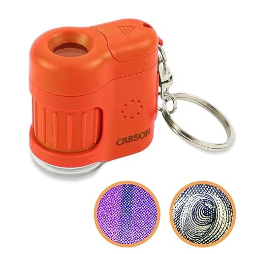 Carson MM-280O MicroMini™ Cep Mikroskobu Anahtarlık, Turuncu