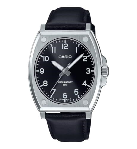 Casio Deri Kordonlu Analog Kol Saati, Standart, MTP-E730L-1AVDF-934362666, Siyah, Erkek