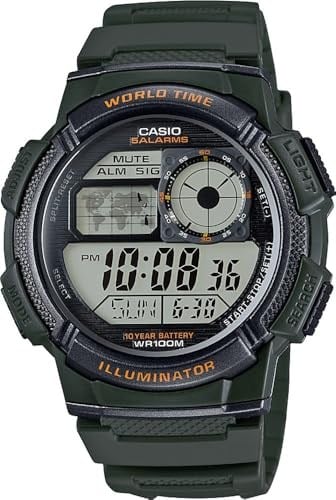 Casio Erkek yetişkin AE-1000W-3AVDF Kol Saati Yeşil Standart