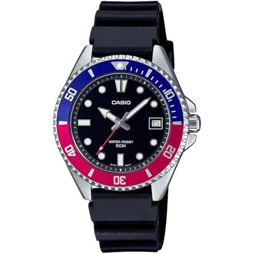 Casio MDV-10-1A2VDF Kol Saati, Lacivert-Kırmızı, Standart
