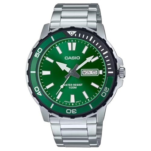 Casio MTD-125D-3AVDF Kol Saati, Gri-Yeşil, Standart