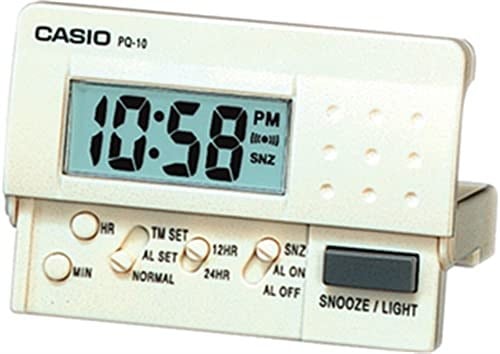 Casio PQ-10-7R Masa Saati, Beyaz, Standart