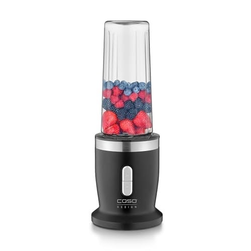 CASO Click & Blend – Kablosuz blender, pille çalışır, 240 W, Smoothie, Shakes ve daha fazlası için – 14.000 devir/dakika; 4 kat paslanmaz çelik bıçak/dip, shakes, pesto, soslar, smoothies için