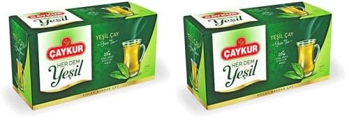 Çaykur Yeşilçay Süzme Poşet Sade 40 gr x 12 2li paket