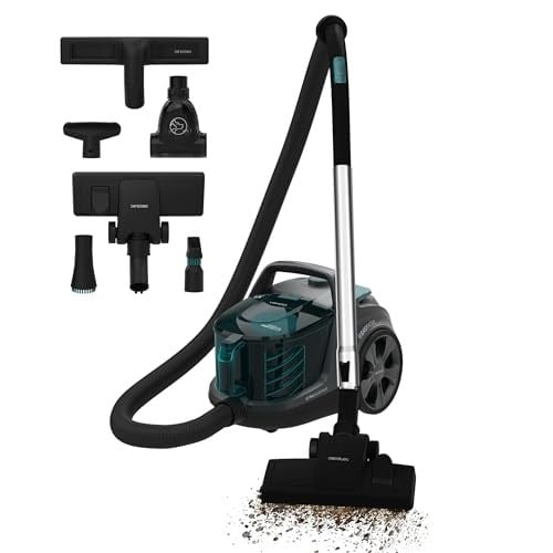 Cecotec Conga Rockstar Cyclonic XL ProAnimal kablolu elektrikli süpürge, torbasız, 900 W ve 20 kPa, torbasız, 2,8 l kapasite, çift HEPA filtre, metal boru, hayvan aksesuarları