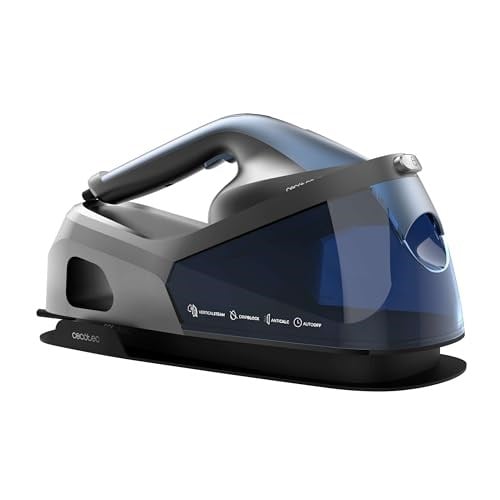 Cecotec IronHero V-2400 istasyon, dikey ütü istasyonu, 2400 W, seramik kızaklı ütü tabanı, 1,2 l tank, 3 mod, buhar akımı 180 g/dak, buhar akışı, 370 g/dak, LED ekran, kireç önleyici