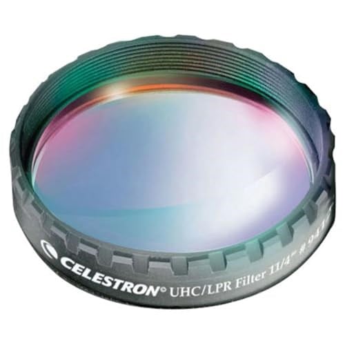 Celestron 94123 Çok Katmanlı Dielektrik Kaplamalı 1,25 inç UHC/LPR Filtre - Geliştirilmiş Göksel Görüntüleme için Spektral ve Optik Özellikleri Optimize Eder, Siyah