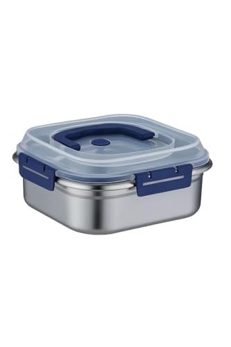 Çelik 1250 ml Kilitli Yemek Meyve Et Buzdolabı Beslenme Saklama Kabı mt106