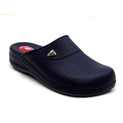 Ceyo 9844 FLEX-1 Lacivert Jelli Sabo Hastane İş Ortopedik Bayan Terlik 38