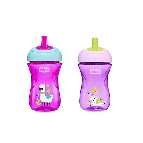 Chicco Pipetli Eğitim Bardağı (Pembe/Mor) - Seçenekler: Pembe/Mor, Tekli