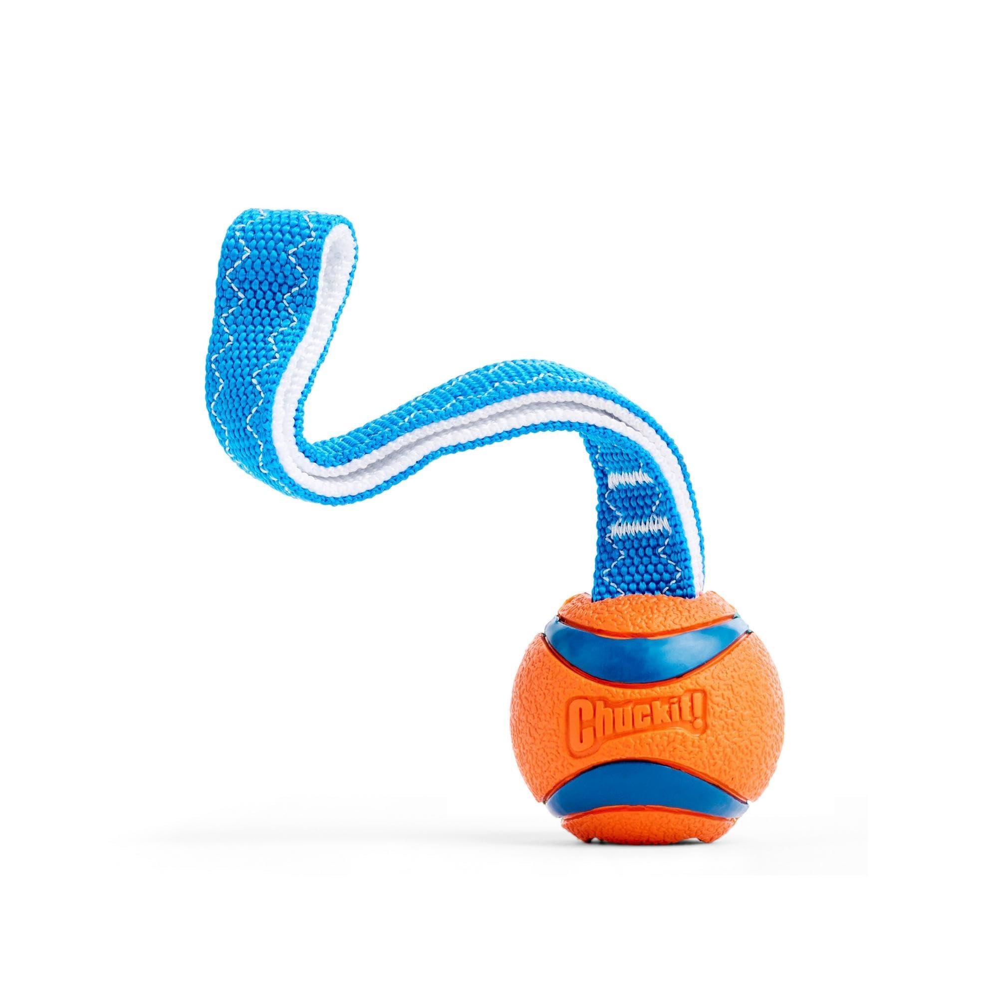 Chuckit! Ultra Tug Köpek Çekiştirmeli Oyun Topu (Small) - Dayanıklı Halatlı Doğal Kauçuk, Yüksek Sıçrama Gücü, Küçük Boy Köpekler İçin - Bedenler: 1 adet (1'li paket), S