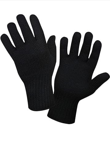 Çift Kat Orlon Kışlık Eldiven Bay-bayan (unisex) siyah siyah