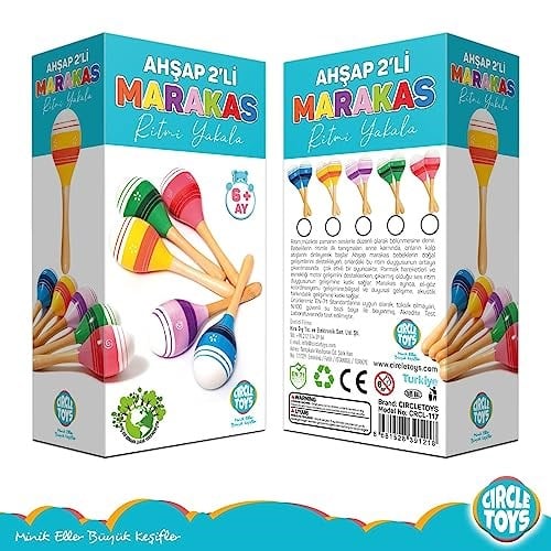 Circle Toys Ahşap Marakas 2'li